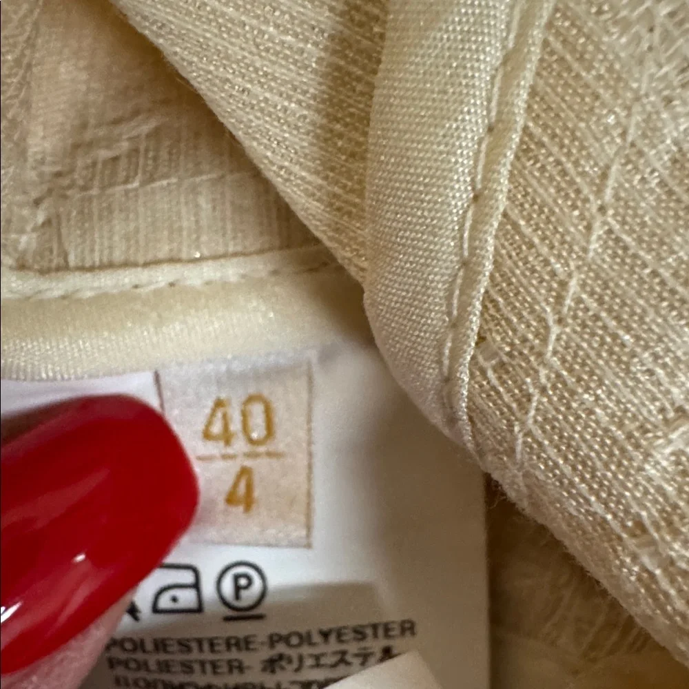 PRICE FIRM NWT Valentino Roma Beige Textured Blazer & Skirt Set Size 40|4 - Picture 3 of 13